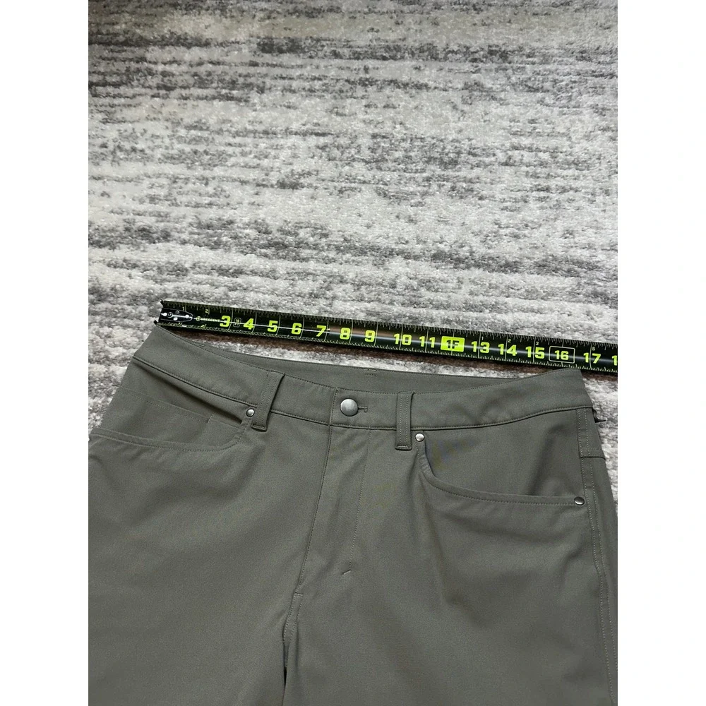 Lululemon Commission Pant Men 32 Green Slim Fit Warpstreme Chino Trousers
